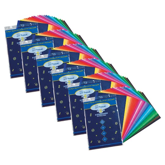 Spectra&#xAE; Deluxe Bleeding Art Tissue, 6 Packs of 50 Sheets